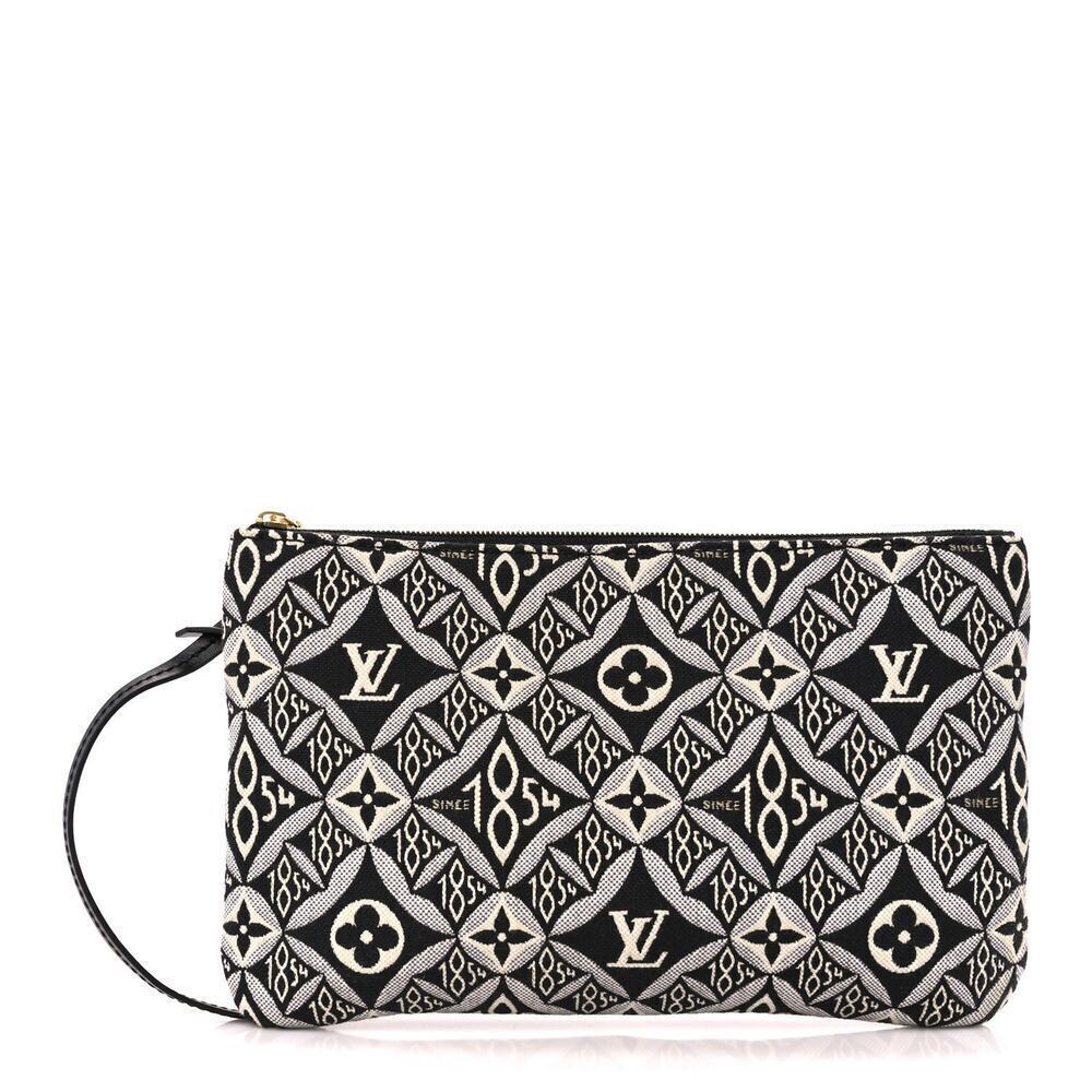 Louis Vuitton Pochette Bag Jacquard Since 1854 Monogram Neverfull clutch B&W LV
